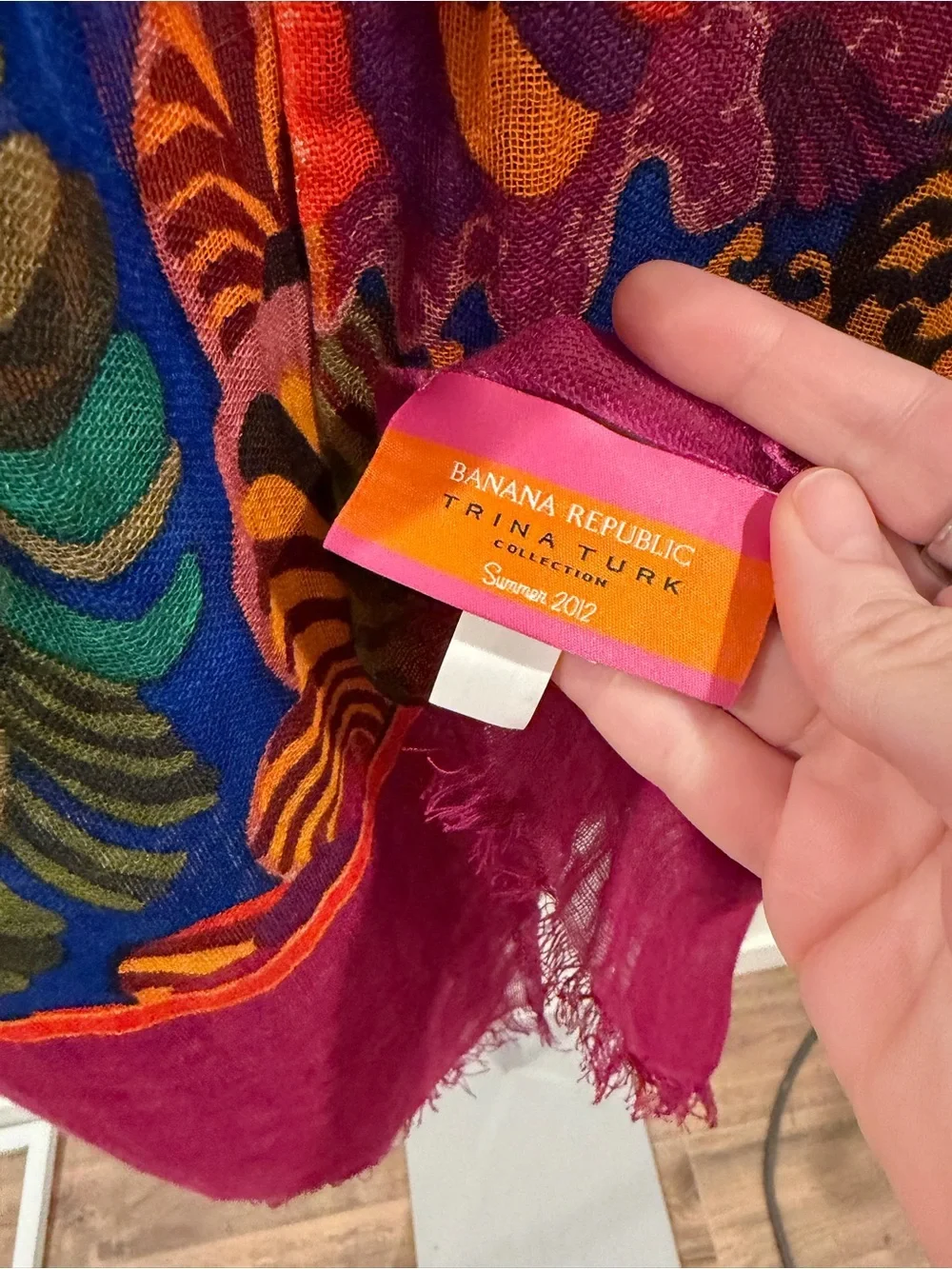 Trina Turk x Banana Republic Linen Multicolor Scarf